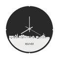 Skyline Klok Rond Reuver Wit Glanzend
