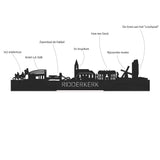 Skyline Klok Ridderkerk Eiken houten cadeau decoratie relatiegeschenk van WoodWideCities