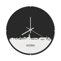 Skyline Klok Rond Roden Wit Glanzend