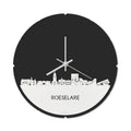 Skyline Klok Rond Roeselare Wit Glanzend