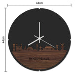 Skyline Klok Rond Roosendaal Metallic Goud gerecycled kunststof cadeau decoratie relatiegeschenk van WoodWideCities
