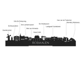 Skyline Klok Rond Rosmalen Palissander houten cadeau decoratie relatiegeschenk van WoodWideCities