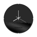 Skyline Clock Round Rosmalen Black Glossy