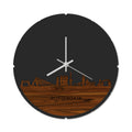Skyline Klok Rond Rotterdam Palissander
