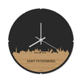 Skyline Klok Rond Saint Petersburg Bamboe