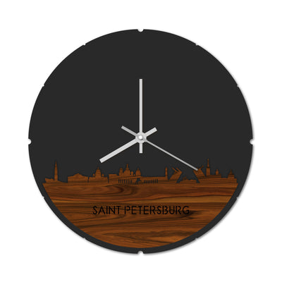 Skyline Klok Rond Saint Petersburg Palissander