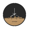 Skyline Clock Round Schagen Bamboo