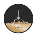 Skyline Clock Round Schagen Gold Metallic