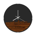 Skyline Clock Round Schagen Rosewood
