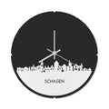 Skyline Clock Round Schagen White Glossy