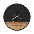 Skyline Klok Rond Schiermonnikoog Eiken