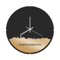 Skyline Klok Rond Schiermonnikoog Goud Metallic