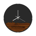 Skyline Klok Rond Schiermonnikoog Palissander