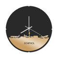 Skyline Klok Rond Schiphol Goud Metallic
