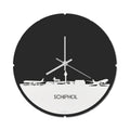 Skyline Klok Rond Schiphol Wit Glanzend