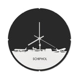 Skyline Klok Rond Schiphol Wit Glanzend
