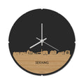 Skyline Klok Rond Seraing Bamboe