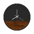 Skyline Clock Round Seraing Palissander