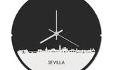 Skyline Klok Rond Sevilla Wit Glanzend