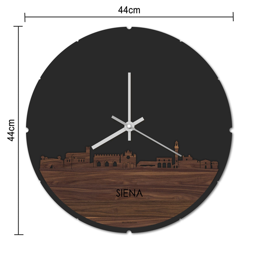 Skyline Klok Siena Eiken houten cadeau decoratie relatiegeschenk van WoodWideCities