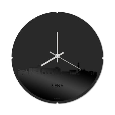 Skyline Clock Round Siena Black Glossy