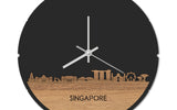 Skyline Klok Rond Singapore Eiken