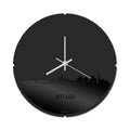 Skyline Klok Rond Sittard Zwart Glanzend
