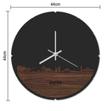 Skyline Klok Rond Sneek Wit glanzend gerecycled kunststof cadeau decoratie relatiegeschenk van WoodWideCities
