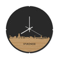 Skyline Klok Rond Spijkenisse Bamboe