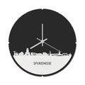Skyline Klok Rond Spijkenisse Wit Glanzend