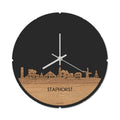 Skyline Klok Rond Staphorst Eiken