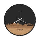 Skyline Klok Sydney Eiken houten cadeau decoratie relatiegeschenk van WoodWideCities