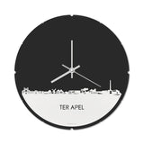 Skyline Klok Rond Ter Apel Wit Glanzend