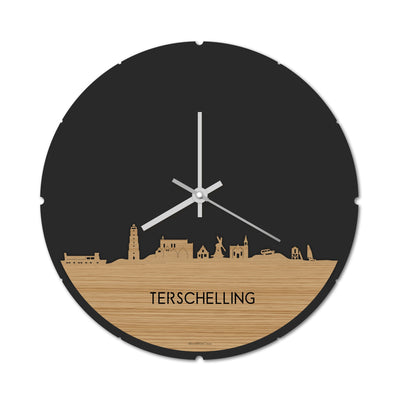 Skyline Klok Rond Terschelling Bamboe