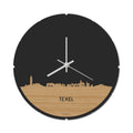 Skyline Klok Rond Texel Bamboe