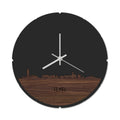 Skyline Klok Rond Texel Noten