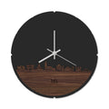 Skyline Klok Rond Tiel Noten