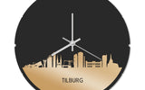Skyline Klok Rond Tilburg Goud Metallic