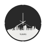 Skyline Klok Rond Tilburg Wit Glanzend