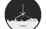 Skyline Klok Rond Torino Wit Glanzend