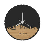 Skyline Klok Rond Toronto Bamboe