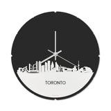 Skyline Klok Rond Toronto Wit Glanzend