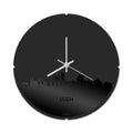 Skyline Clock Round Uden Black Glossy