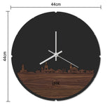Skyline Klok Rond Urk Wit glanzend gerecycled kunststof cadeau decoratie relatiegeschenk van WoodWideCities