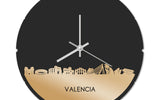 Skyline Klok Rond Valencia Goud Metallic