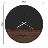 Skyline Klok Rond Valencia Palissander houten cadeau decoratie relatiegeschenk van WoodWideCities