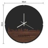 Skyline Klok Rond Valkenburg Wit glanzend gerecycled kunststof cadeau decoratie relatiegeschenk van WoodWideCities
