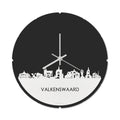 Skyline Klok Rond Valkenswaard Wit Glanzend