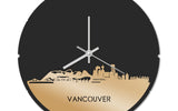 Skyline Klok Rond Vancouver Goud Metallic