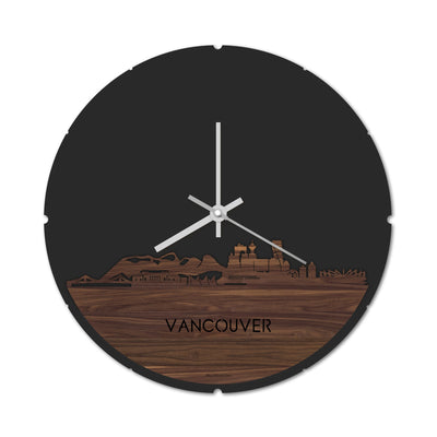 Skyline Clock Round Vancouver Nuts